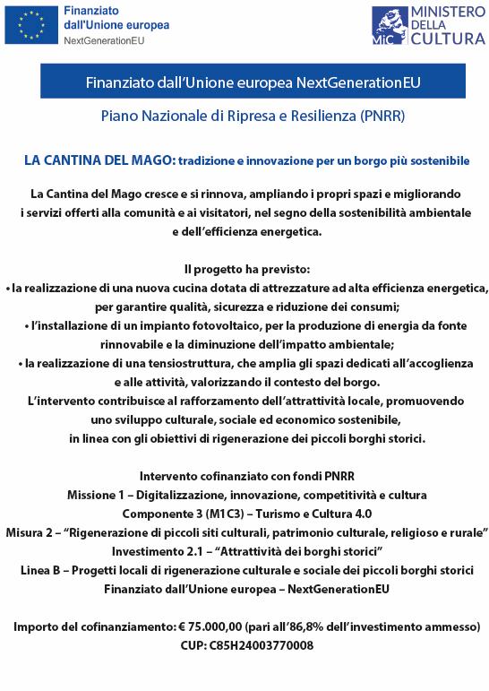 Finanziamento PNRR - La Cantina del Mago